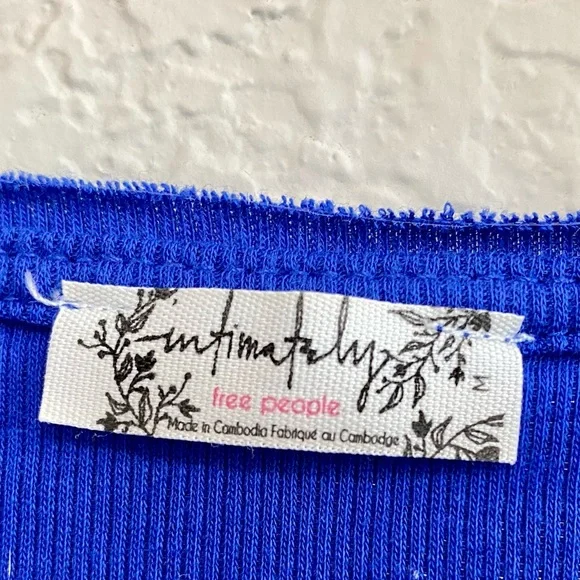 Free People Up All Night Top Blue - Picture 6 of 9